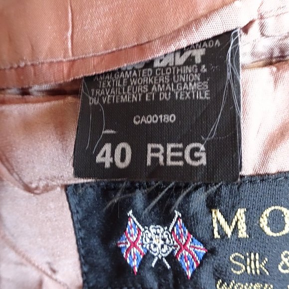 Abraham Moon Vintage Houndstooth Unionmade Silk & Wool Suit Jacket - Picture 11 of 14